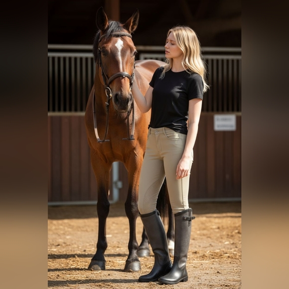 ,DUO BOOT. BLACK & GREY LEATHER Knee-High  HEAVY DUTY Rain Boots, Size 7.5  NEW - Picture 3 of 16